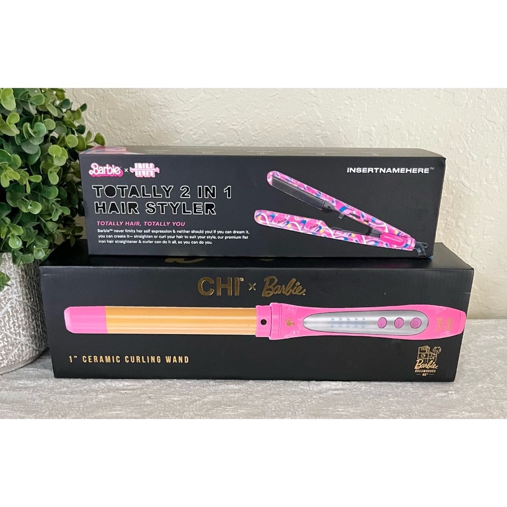 CHI BARBIE 1” Curling Wand & BARBIEx INH Flat Iron